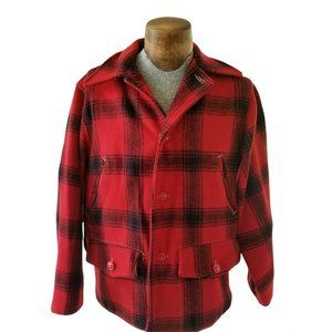 VTG BUDDY SCHOELLKOPF Men's Plaid Hunting Jacket Size Medium Wool?